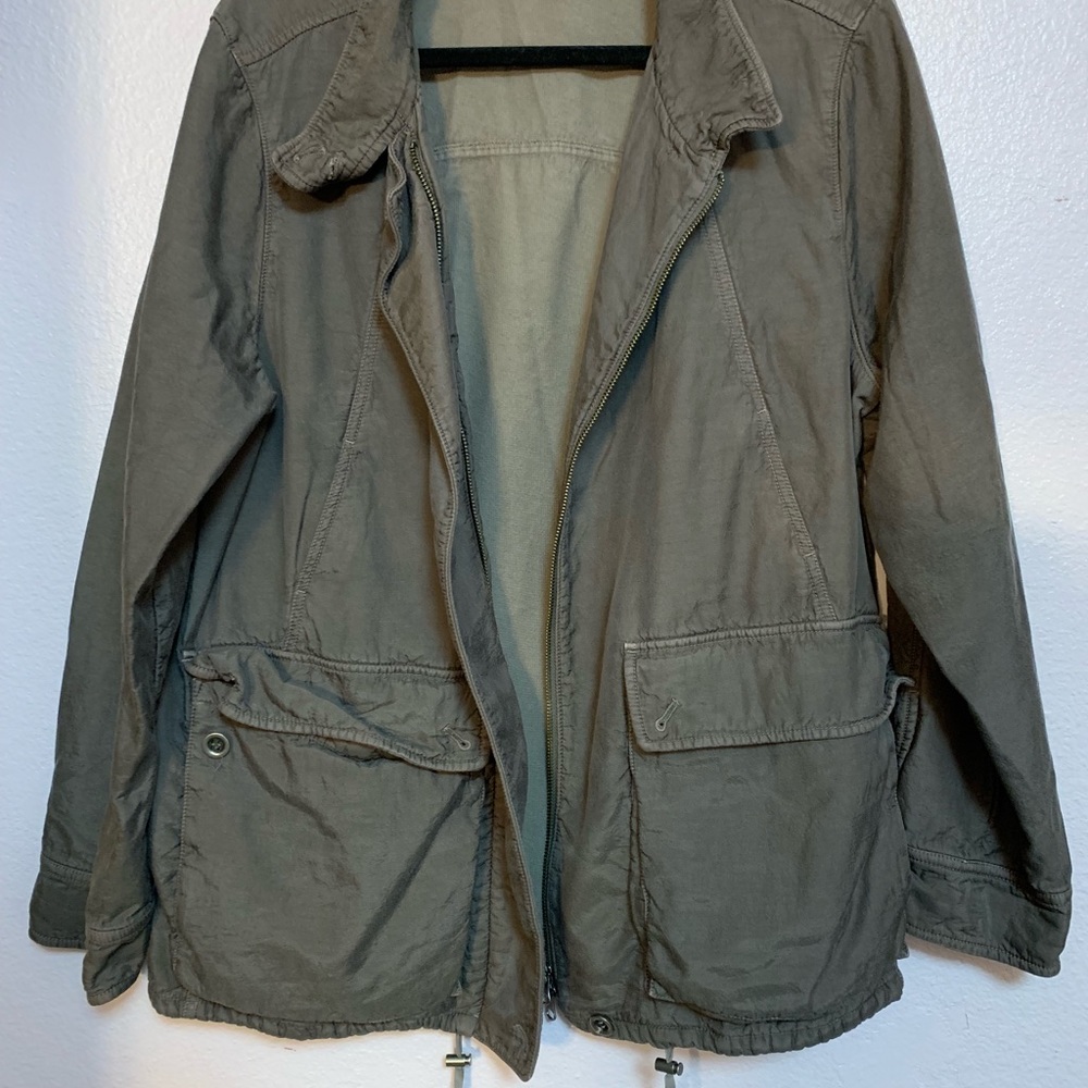Eileen Fisher zip up cargo jacket